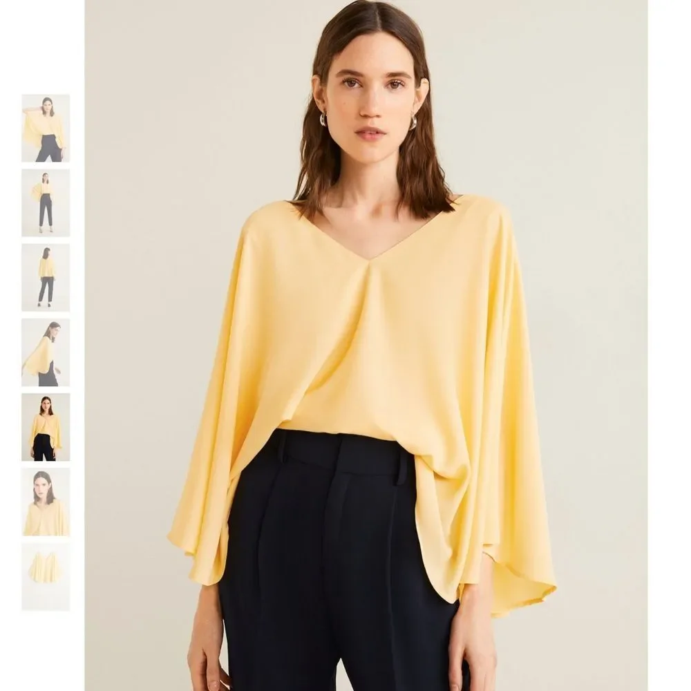 🌸MANGO FLOWY BLOUSE XL GORGEOUS ❣️ - Picture 3 of 10